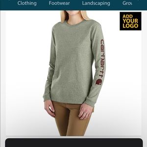 CARHARTT WOMEN'S SAGE LOGO LONG SLEEVE WORK T-SHIRT